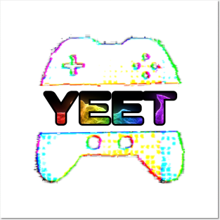 Yeet Gamer - Abstract Glitch - Trendy Gift Design Posters and Art